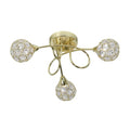 Luminosity Designs - CLEARANCE - Oaks Lana 3 Light Crystal and Gold Semi Flush Ceiling Light 3x G9 - Luminosity Designs Ltd