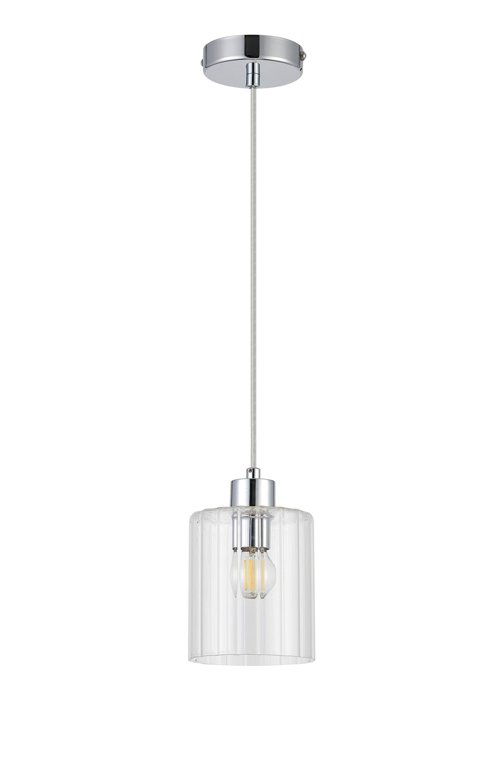 Luminosity Designs Ltd - Cleo 12cm Bathroom Pendant, 1 x E14, IP44, metal with Clear Glass - Luminosity Designs Ltd