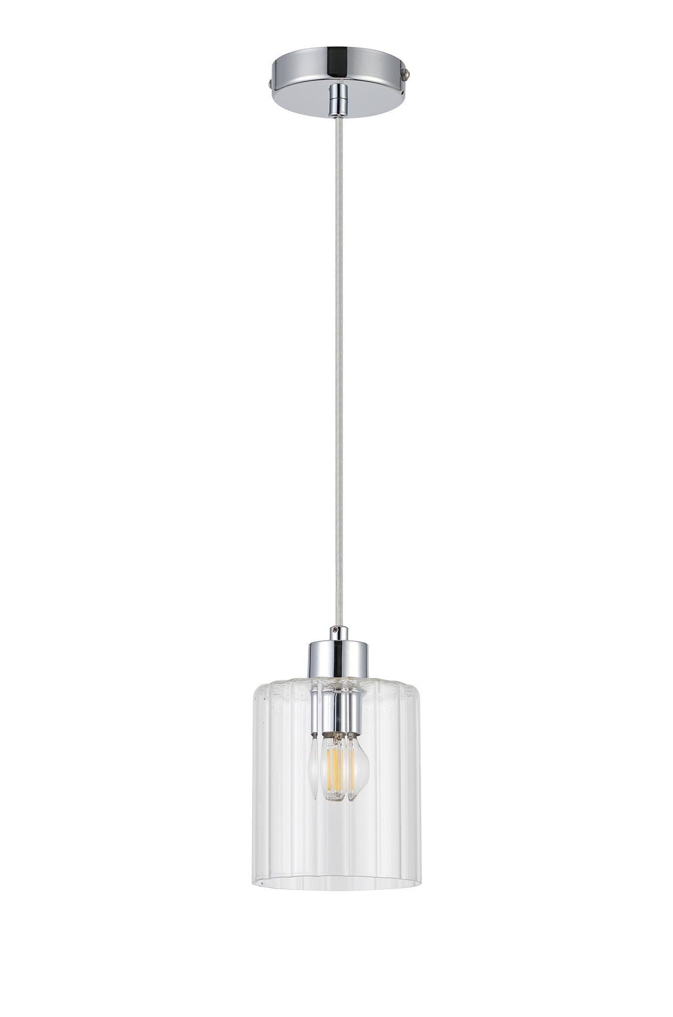 Luminosity Designs Ltd - Cleo 12cm Bathroom Pendant, 1 x E14, IP44, metal with Clear Glass - Luminosity Designs Ltd