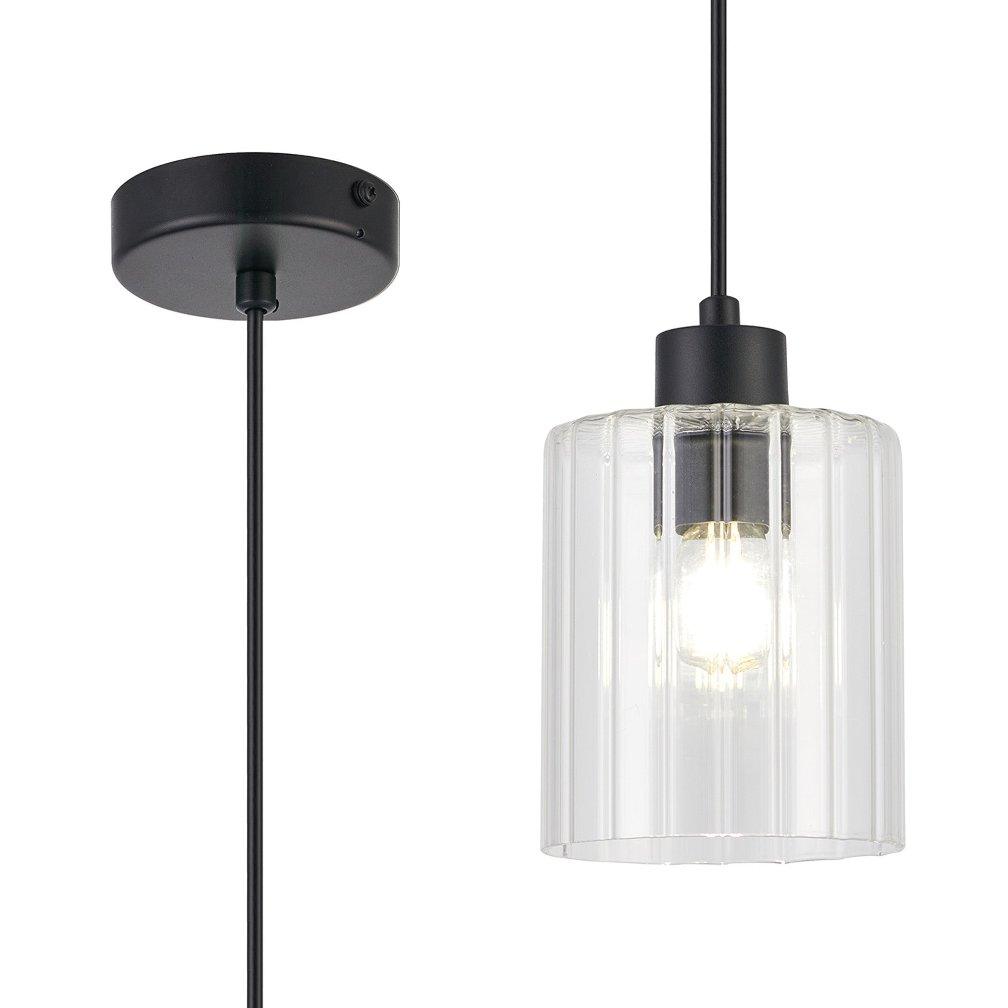 Luminosity Designs Ltd - Cleo 12cm Bathroom Pendant, 1 x E14, IP44, metal with Clear Glass - Luminosity Designs Ltd