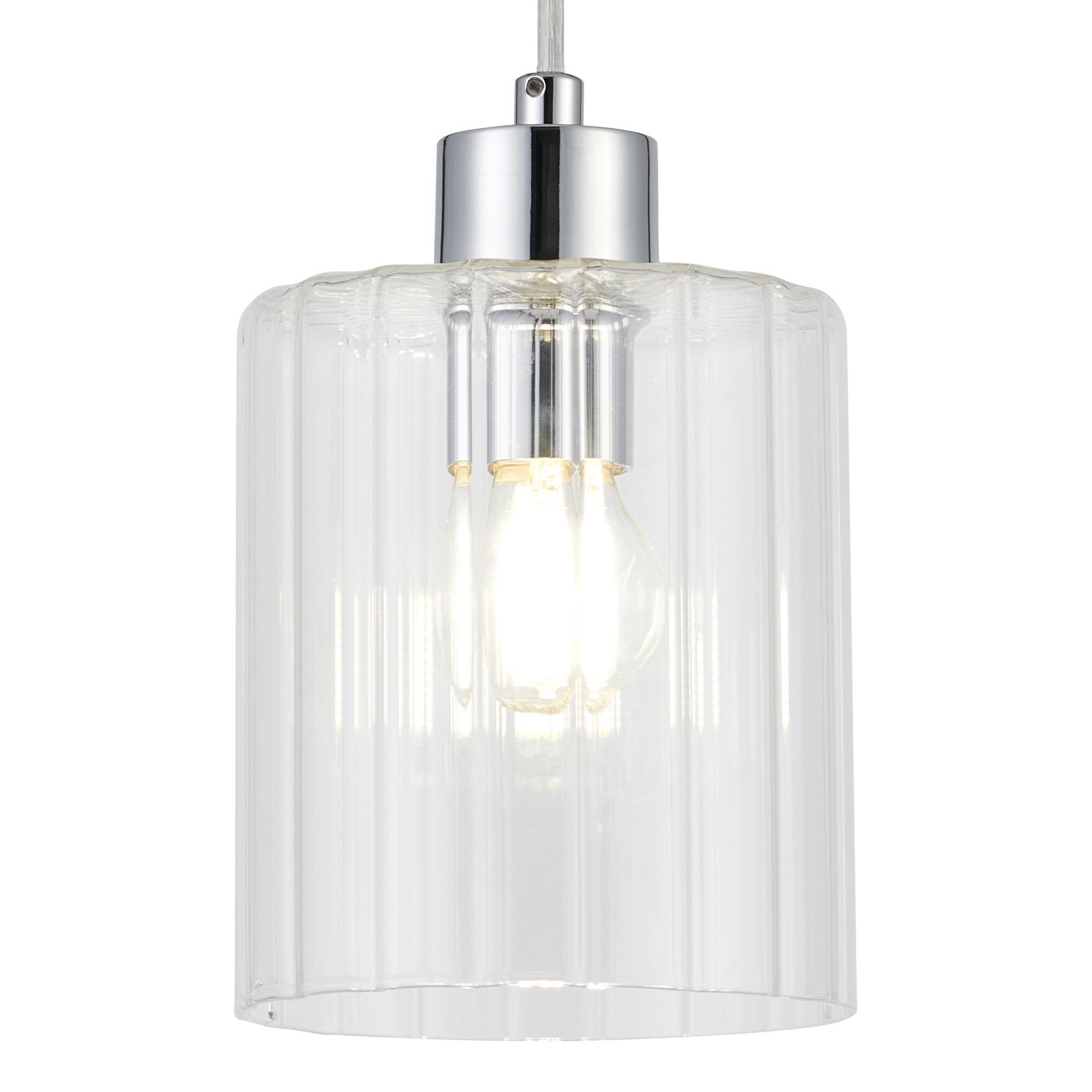 Luminosity Designs Ltd - Cleo 12cm Bathroom Pendant, 1 x E14, IP44, metal with Clear Glass - Luminosity Designs Ltd