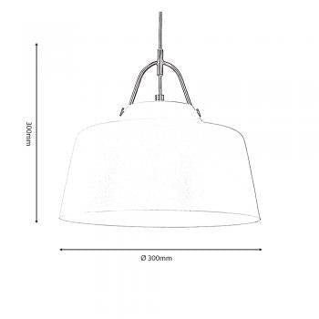 Oaks Lighting - Clermont Industrial Farmhouse Style Pendant in Contrasting Colours (Oaks 2401/1 P) - Luminosity Designs Ltd