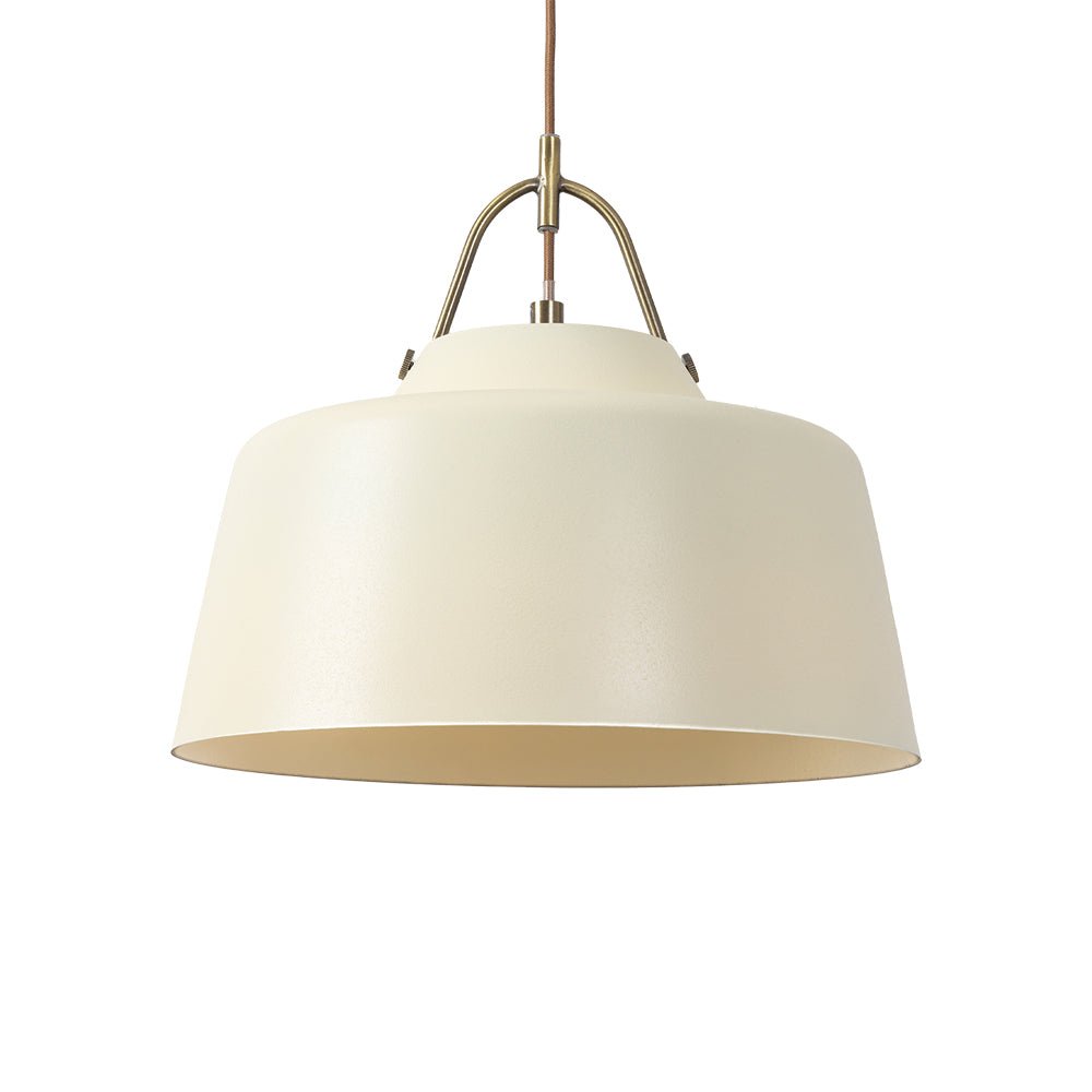 Oaks Lighting - Clermont Industrial Farmhouse Style Pendant in Contrasting Colours (Oaks 2401/1 P) - Luminosity Designs Ltd