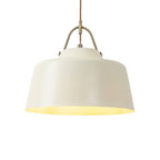 Oaks Lighting - Clermont Industrial Farmhouse Style Pendant in Contrasting Colours (Oaks 2401/1 P) - Luminosity Designs Ltd