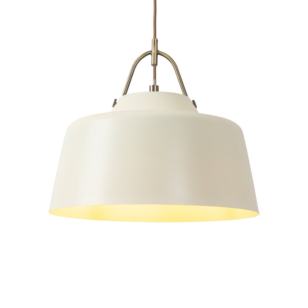 Oaks Lighting - Clermont Industrial Farmhouse Style Pendant in Contrasting Colours (Oaks 2401/1 P) - Luminosity Designs Ltd