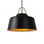 Oaks Lighting - Clermont Industrial Farmhouse Style Pendant in Contrasting Colours (Oaks 2401/1 P) - Luminosity Designs Ltd