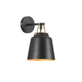 Oaks Lighting - Clermont Industrial Farmhouse Style Wall Light in Contrasting Colours (Oaks 2401/1 WB) - Luminosity Designs Ltd