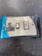 Trendiswitch - Click Deco Stainless Steel Cooker switch with Black Insert - Luminosity Designs Ltd