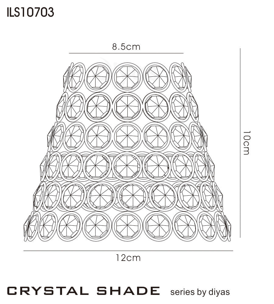 Diyas - Clip On Crystal Ring Shade - Luminosity Designs Ltd