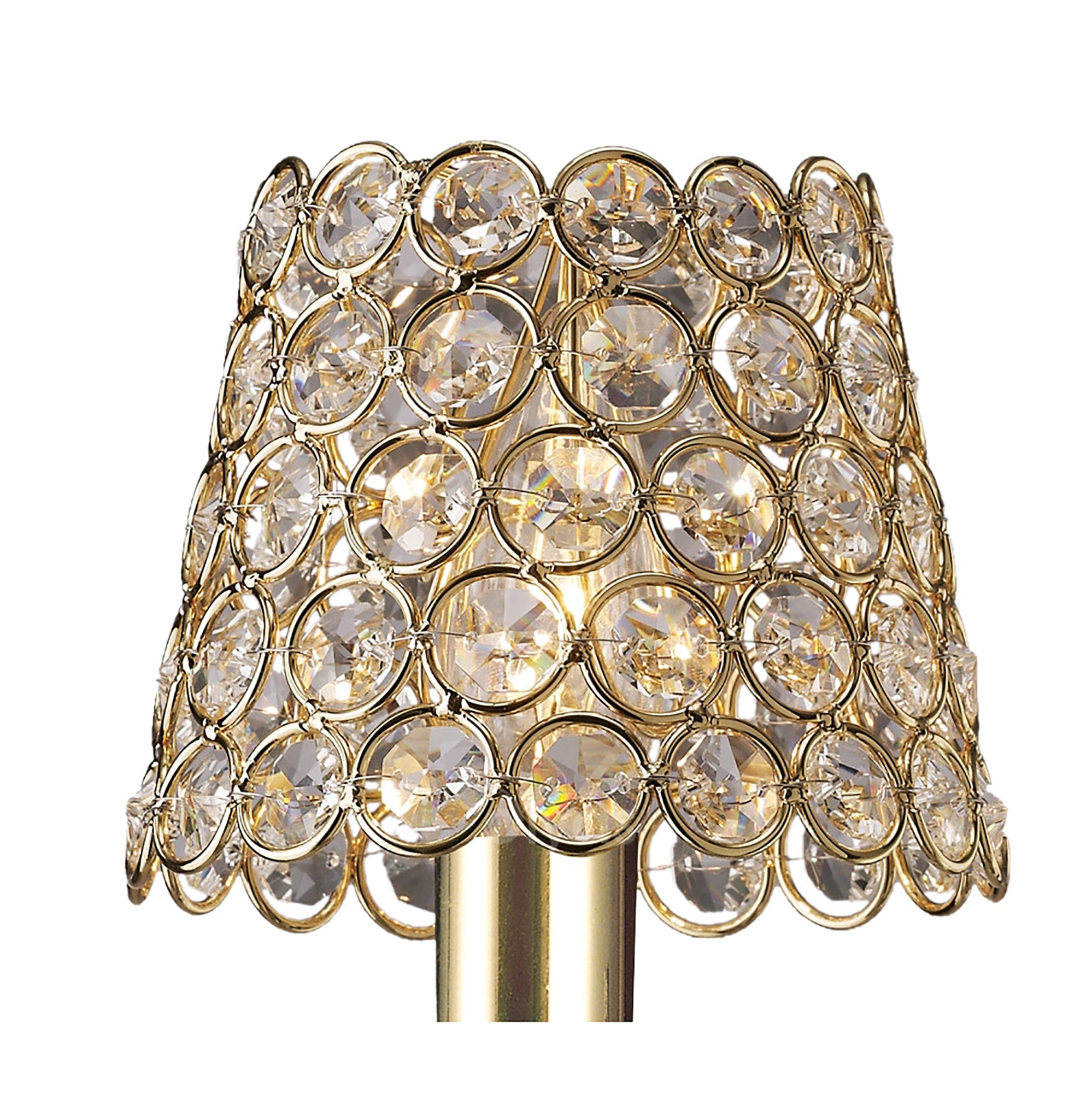 Diyas - Clip On Crystal Ring Shade - Luminosity Designs Ltd