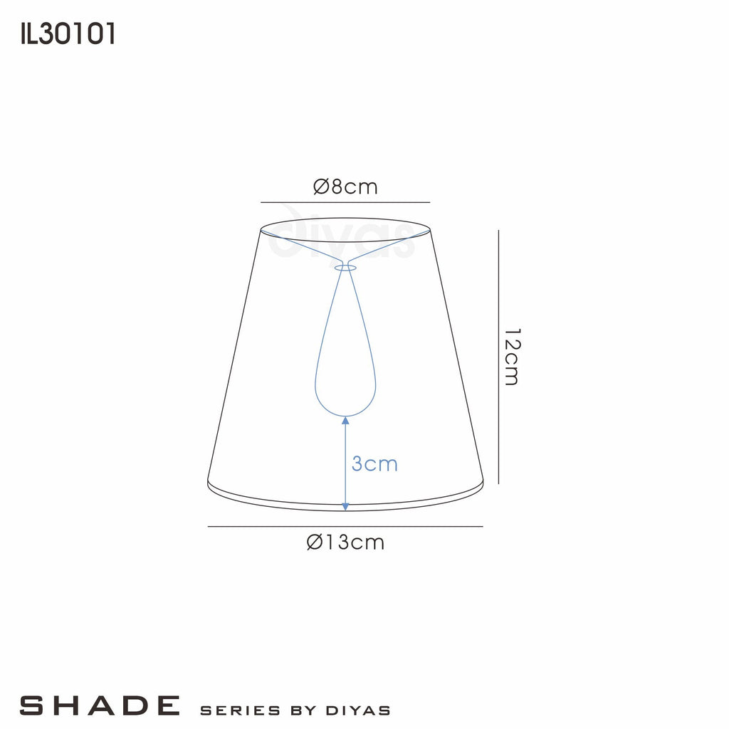 Diyas - Clip - On Shade Clear Crystal Effect Vinyl - Luminosity Designs Ltd