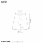 Diyas - Clip - On Shade Clear Crystal Effect Vinyl - Luminosity Designs Ltd