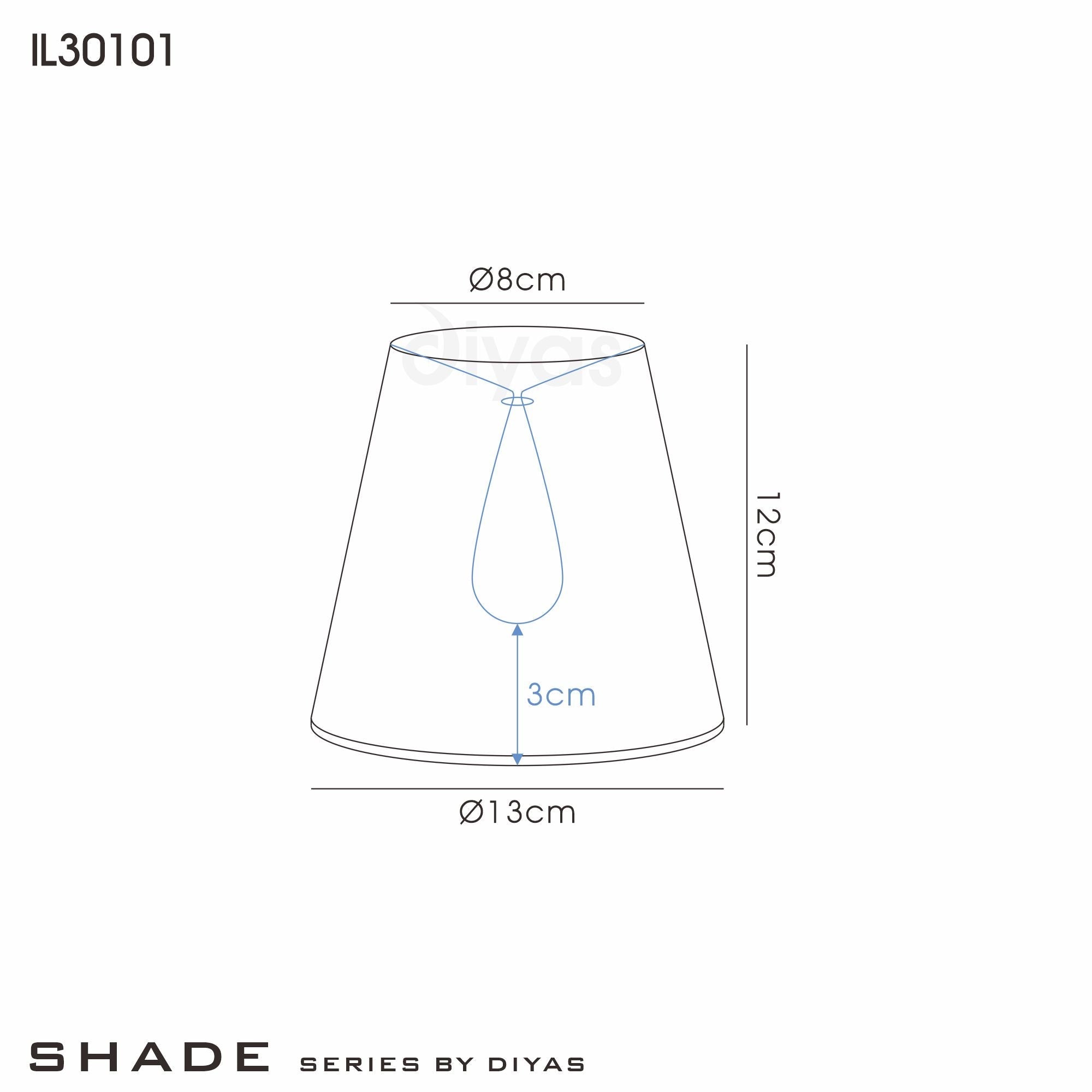 Diyas - Clip - On Shade Clear Crystal Effect Vinyl - Luminosity Designs Ltd