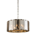 Endon - Clooney 8 Light Pendant With Slate Metal Framework and Smoked Glass Panels, 8x E14 (Endon 61294) - Luminosity Designs Ltd