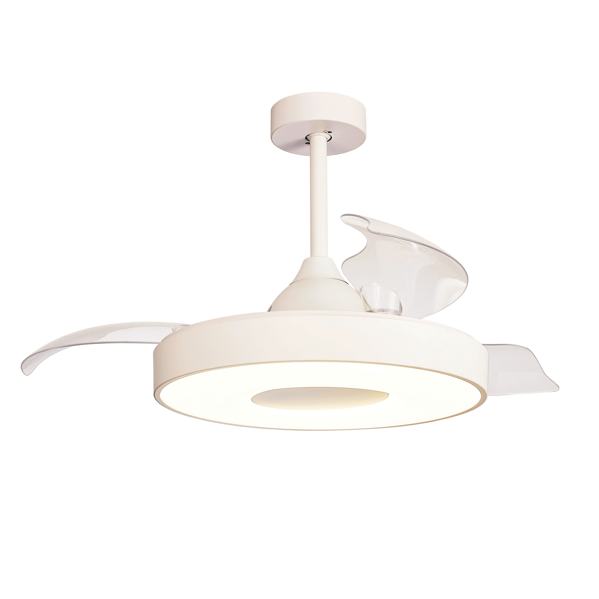 Mantra - Coin Mini LED Dimmable Ceiling Light With Built - In Fan - Remote Control - Luminosity Designs Ltd