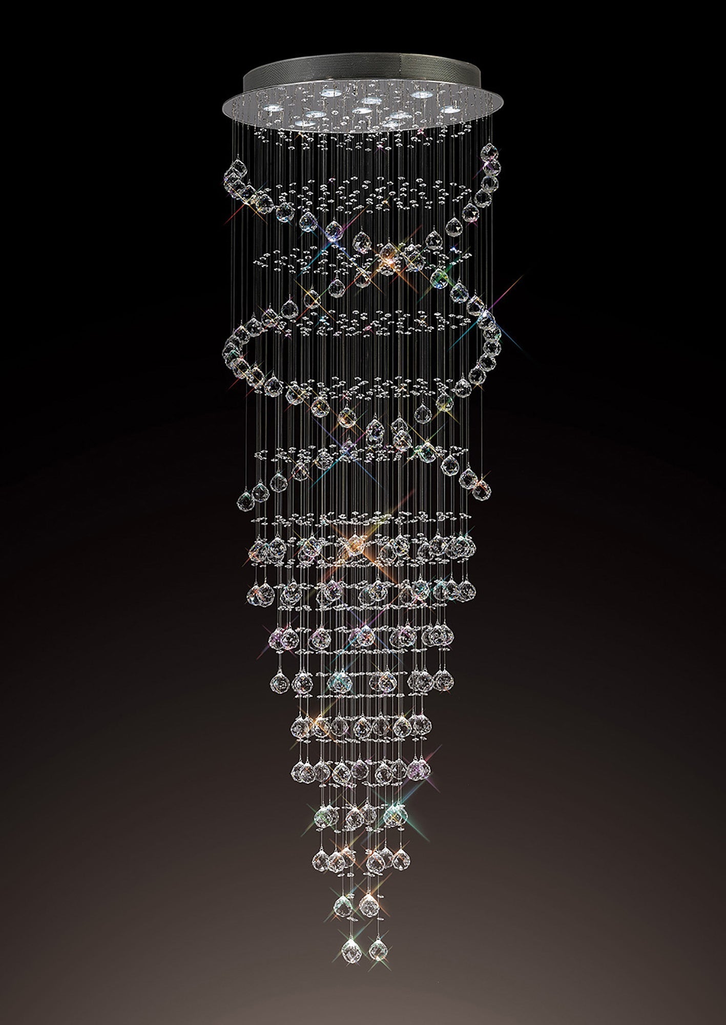 Diyas - Colorado 10 Light Corkscrew Chandelier - Luminosity Designs Ltd