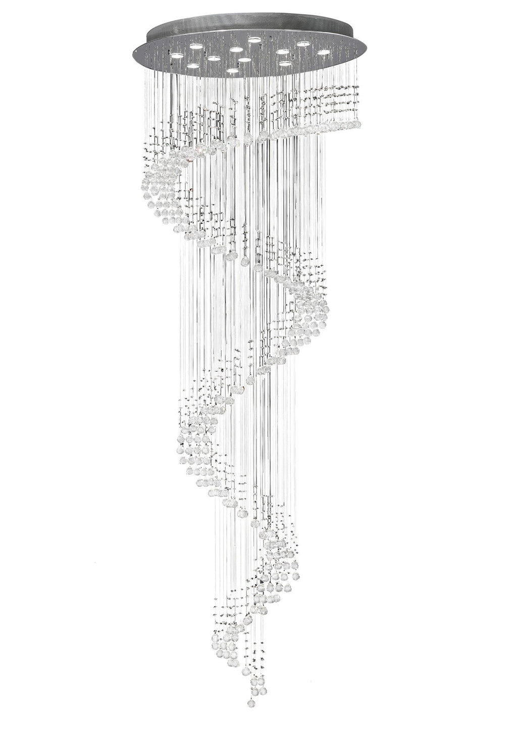 Diyas - Colorado 12 Light Multi Spiral Chandelier - Luminosity Designs Ltd