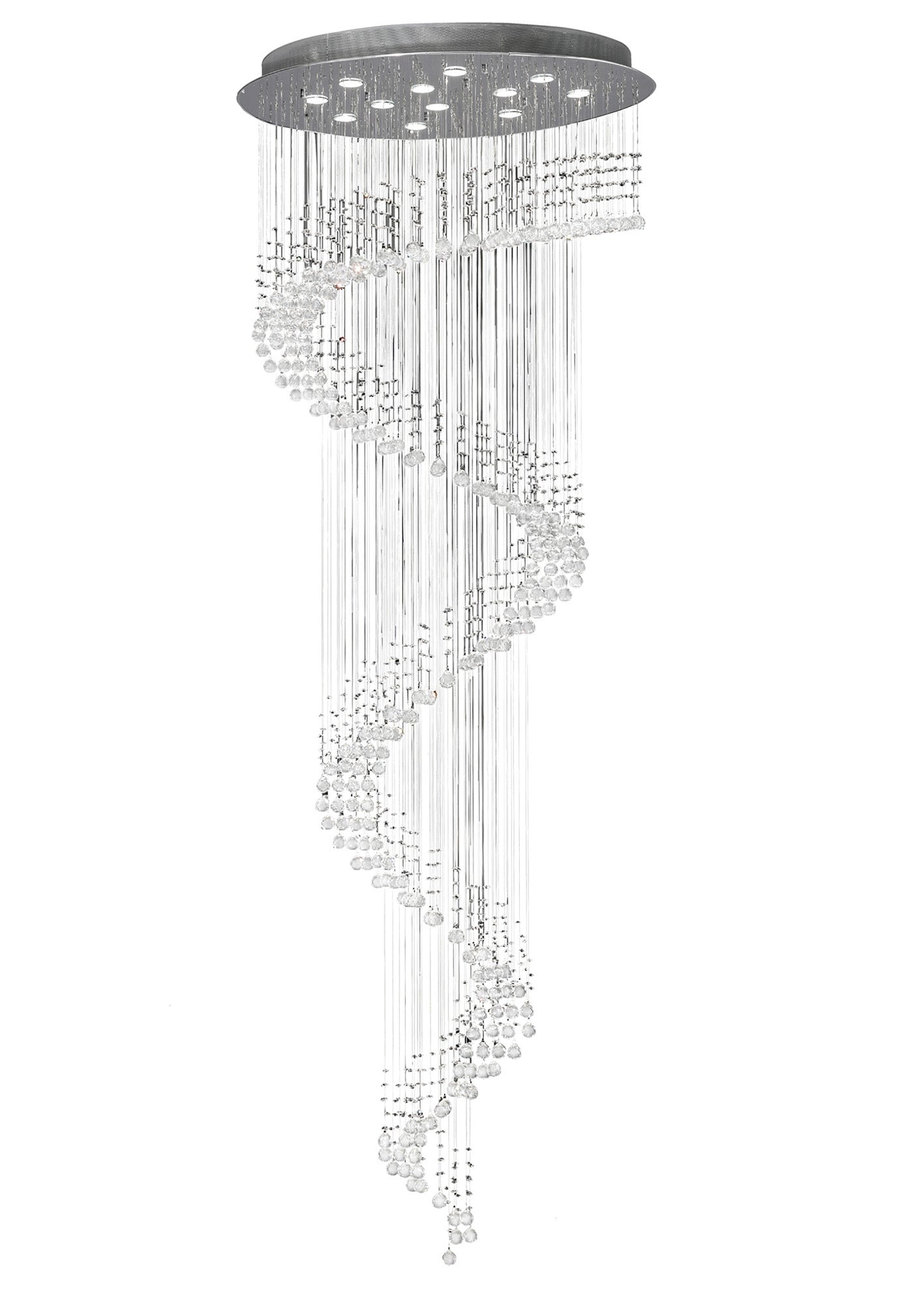 Diyas - Colorado 12 Light Multi Spiral Chandelier - Luminosity Designs Ltd