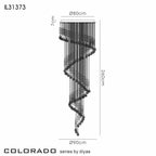 Diyas - Colorado 12 Light Multi Spiral Chandelier - Luminosity Designs Ltd