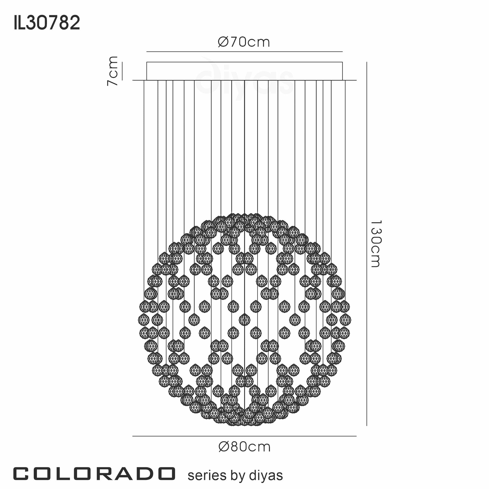 Diyas - Colorado 13 Light Sphere - Luminosity Designs Ltd
