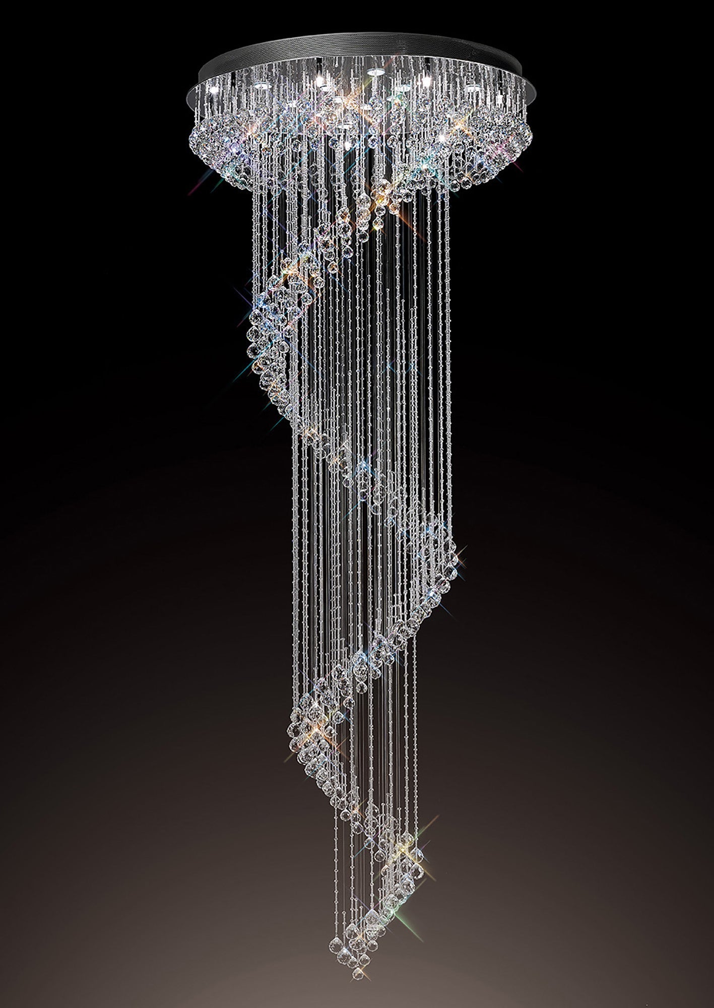 Diyas - Colorado 24 Light Multi - Spiral Chandelier - Luminosity Designs Ltd