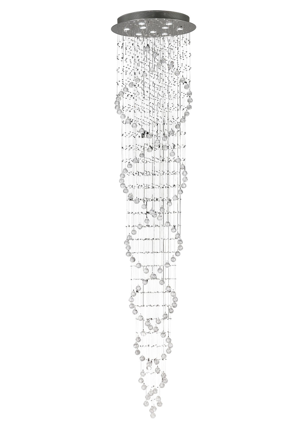 Diyas - Colorado 3m Pendant Tall Corkscrew Chandelier - Luminosity Designs Ltd