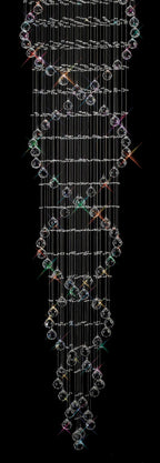 Diyas - Colorado 3m Pendant Tall Corkscrew Chandelier - Luminosity Designs Ltd