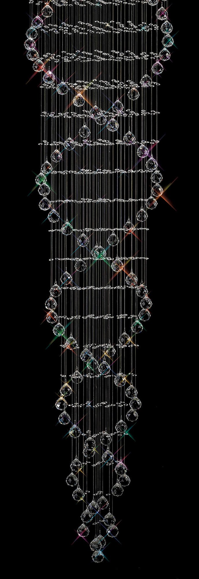 Diyas - Colorado 3m Pendant Tall Corkscrew Chandelier - Luminosity Designs Ltd