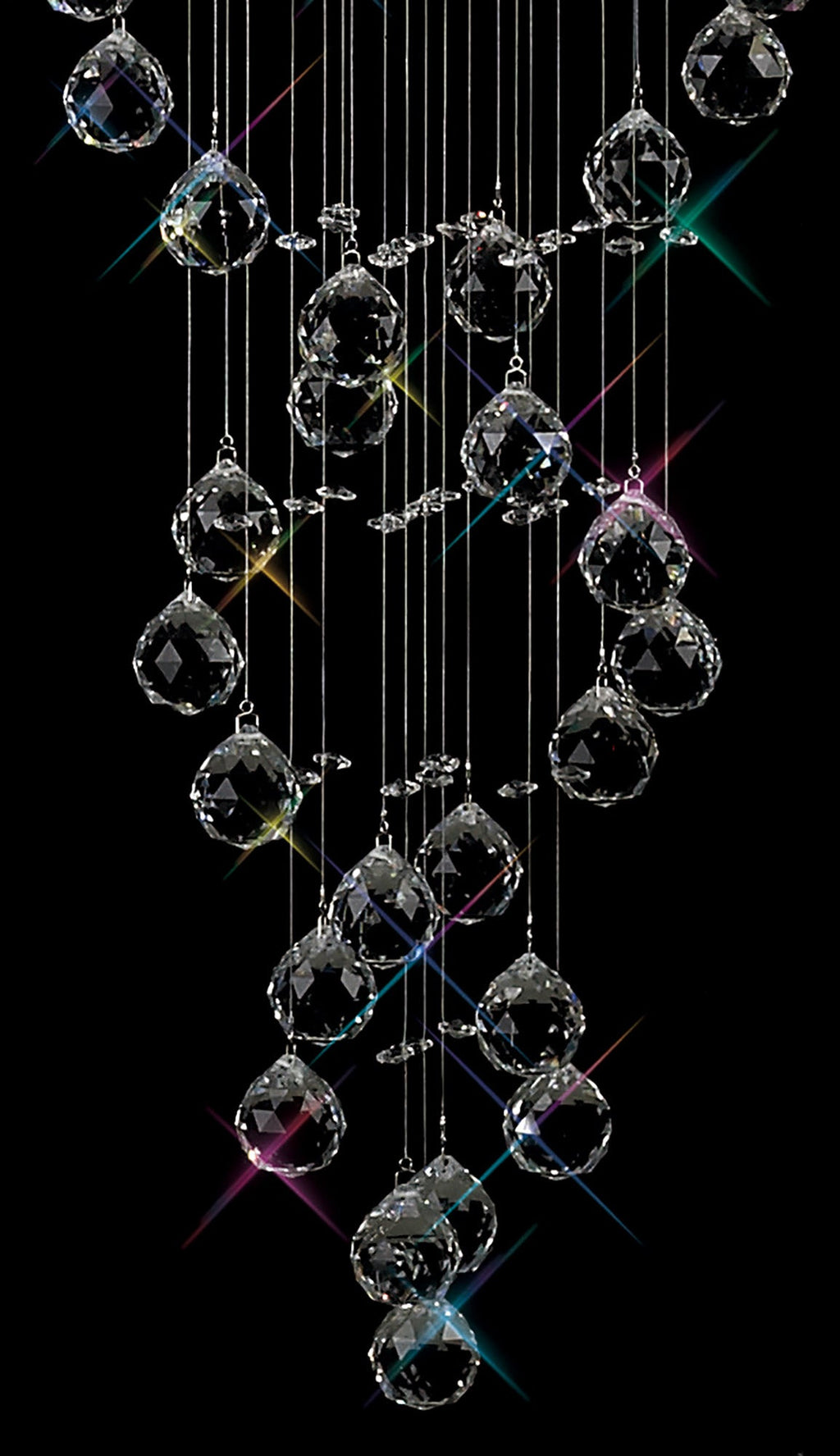 Diyas - Colorado 3m Pendant Tall Corkscrew Chandelier - Luminosity Designs Ltd