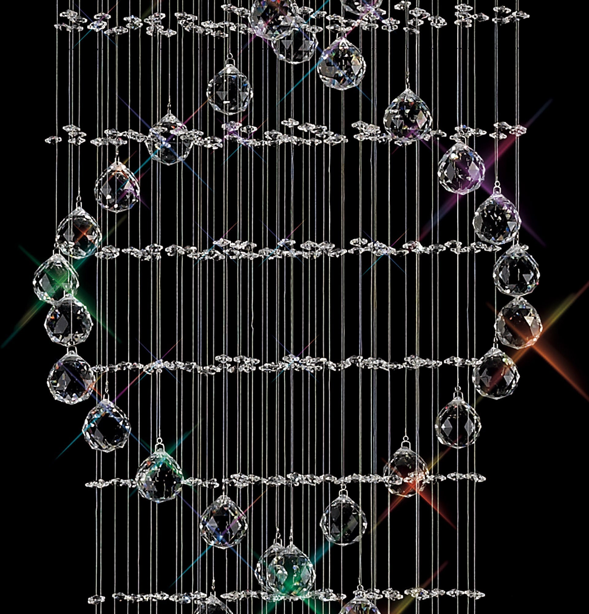 Diyas - Colorado 3m Pendant Tall Corkscrew Chandelier - Luminosity Designs Ltd