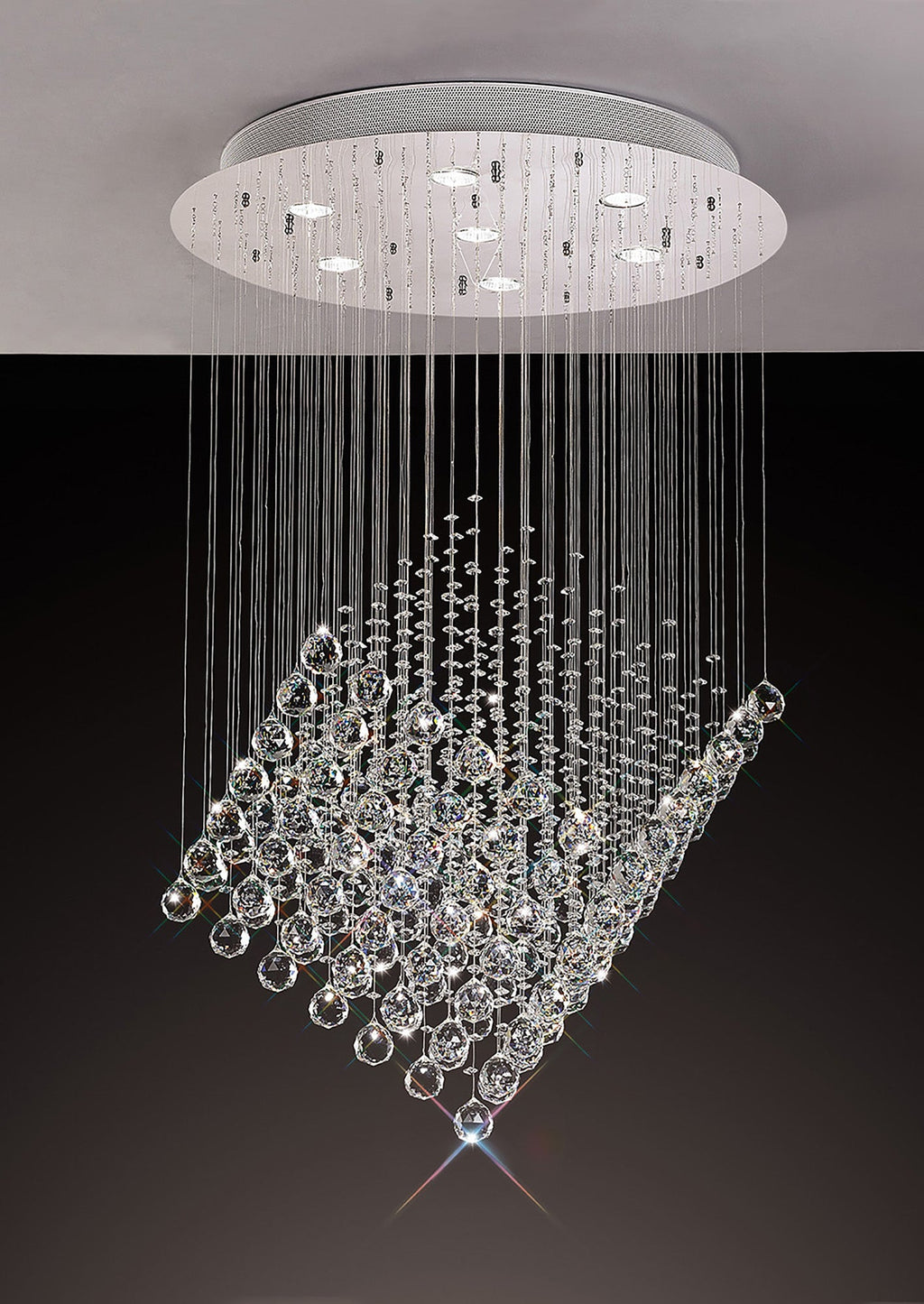 Diyas - Colorado 7 Light Diamond Chandelier - Luminosity Designs Ltd