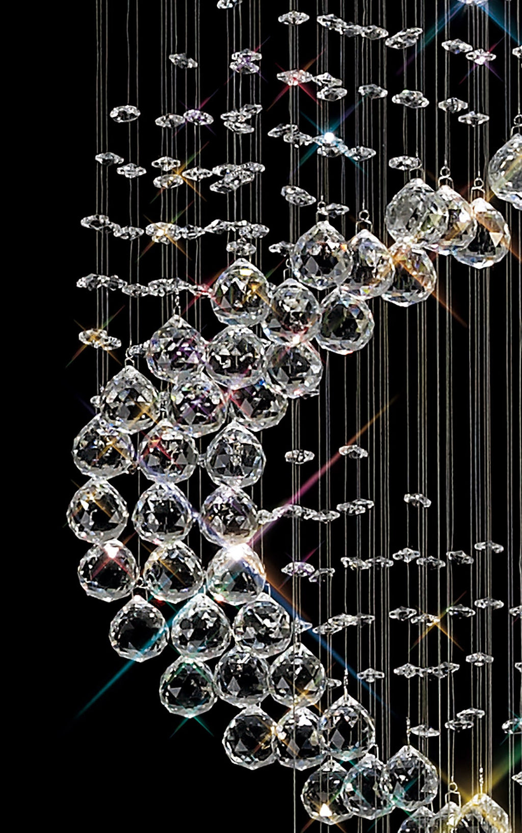 Diyas - Colorado 9 Light Multi Spiral Chandelier - Luminosity Designs Ltd