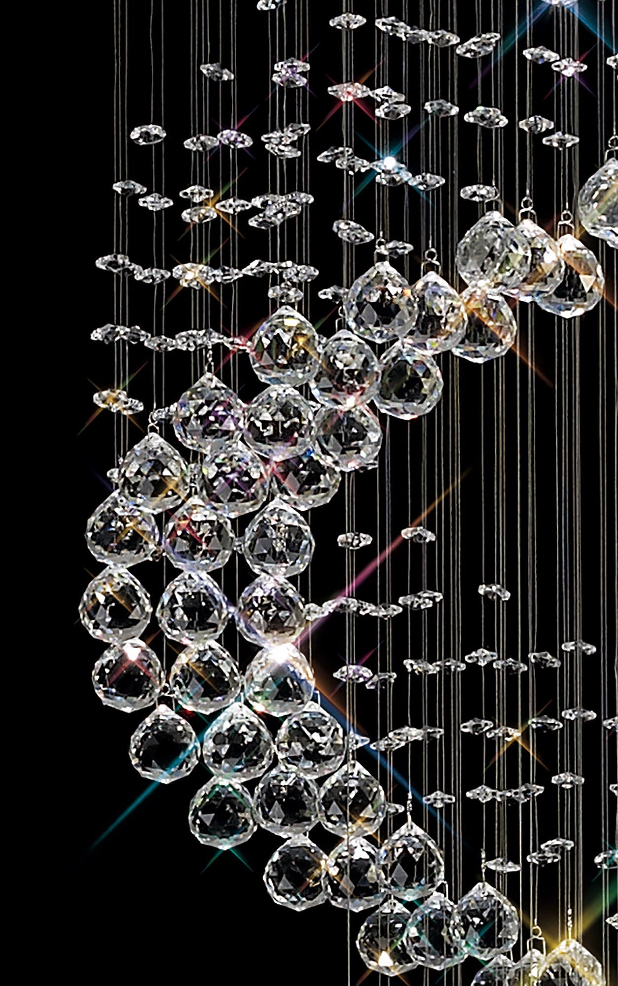 Diyas - Colorado 9 Light Multi Spiral Chandelier - Luminosity Designs Ltd