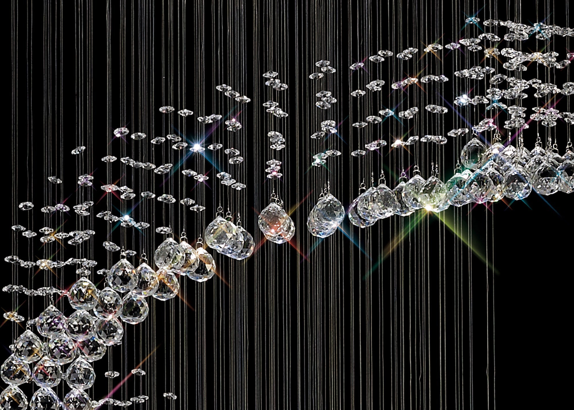 Diyas - Colorado 9 Light Multi Spiral Chandelier - Luminosity Designs Ltd