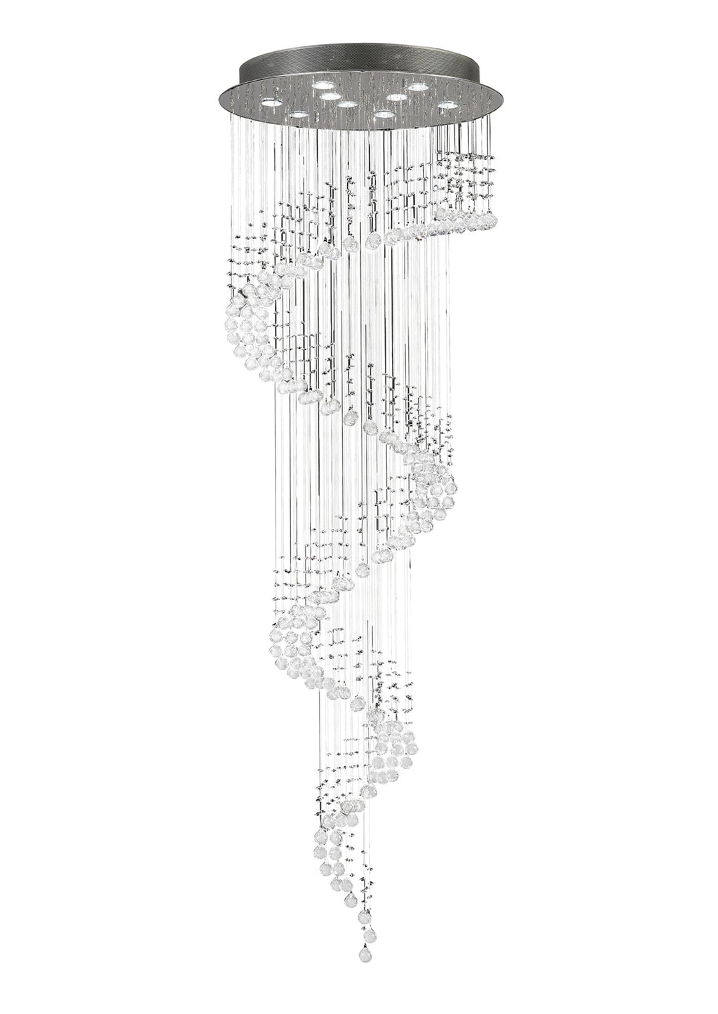 Diyas - Colorado 9 Light Multi Spiral Chandelier - Luminosity Designs Ltd