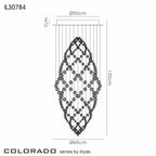 Diyas - Colorado 9 Light Oval Pendant - Luminosity Designs Ltd