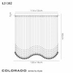 Diyas - Colorado Large Rectangular Chandelier Bar - Luminosity Designs Ltd