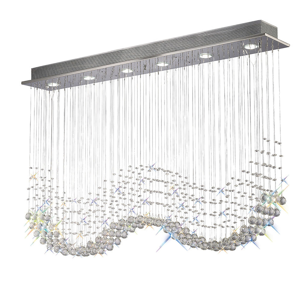 Diyas - Colorado Large Rectangular Chandelier Bar - Luminosity Designs Ltd