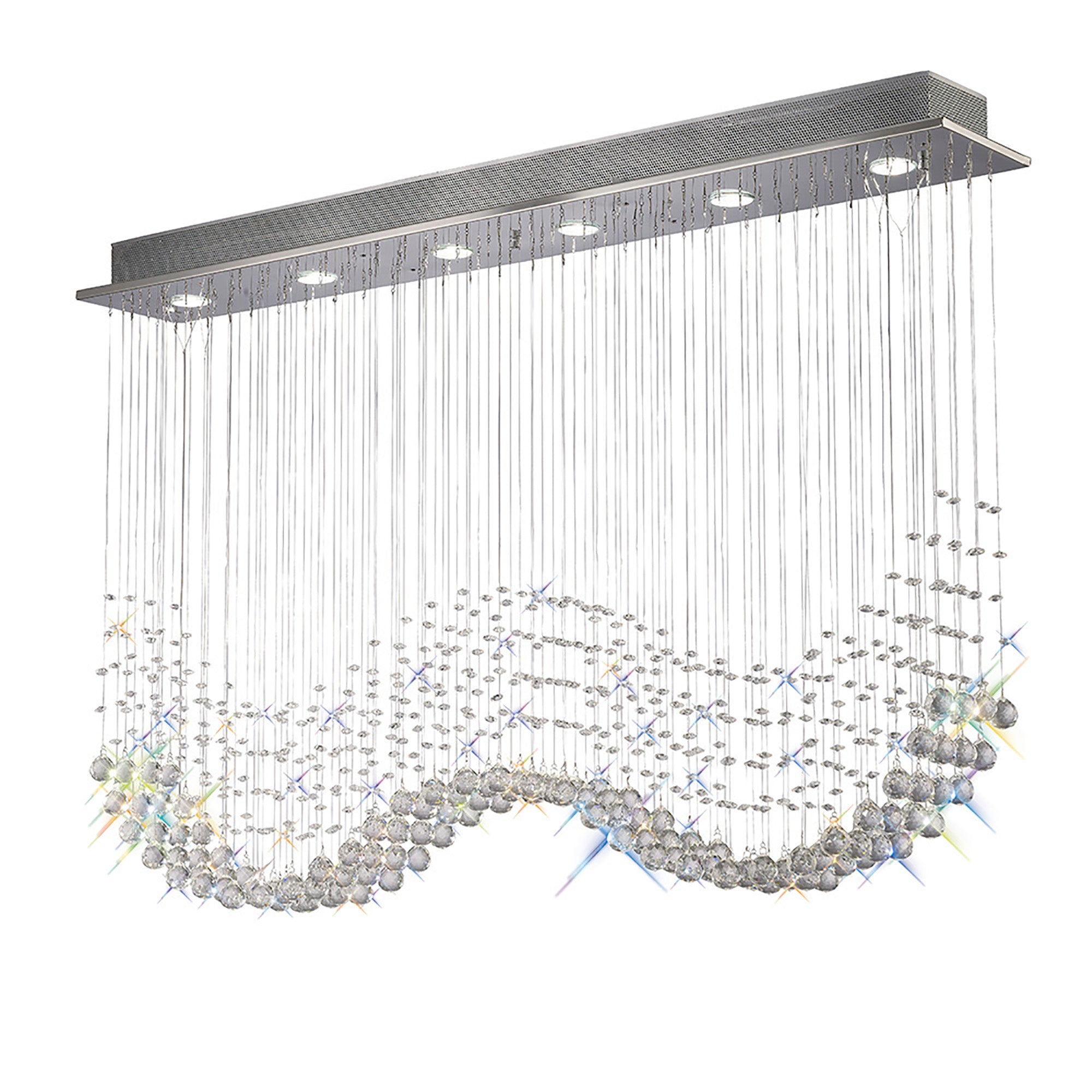 Diyas - Colorado Large Rectangular Chandelier Bar - Luminosity Designs Ltd