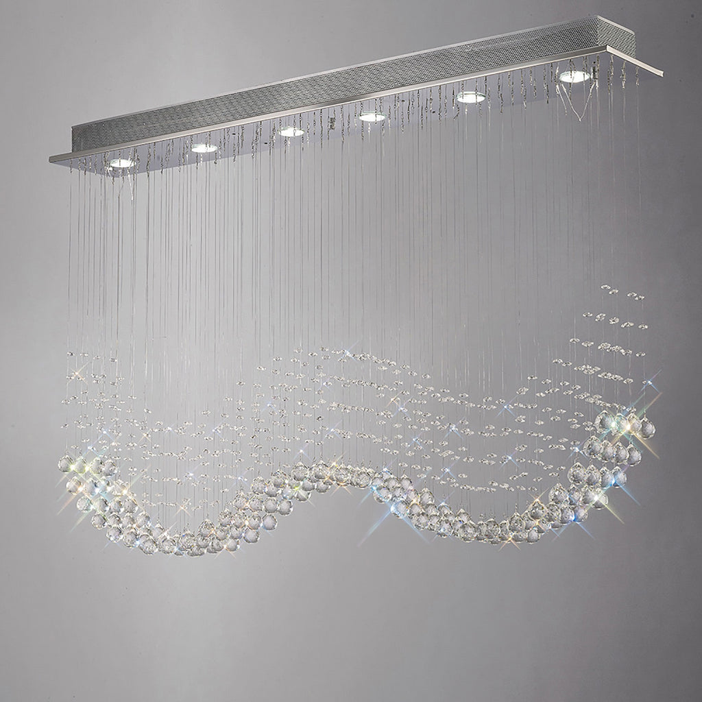 Diyas - Colorado Large Rectangular Chandelier Bar - Luminosity Designs Ltd