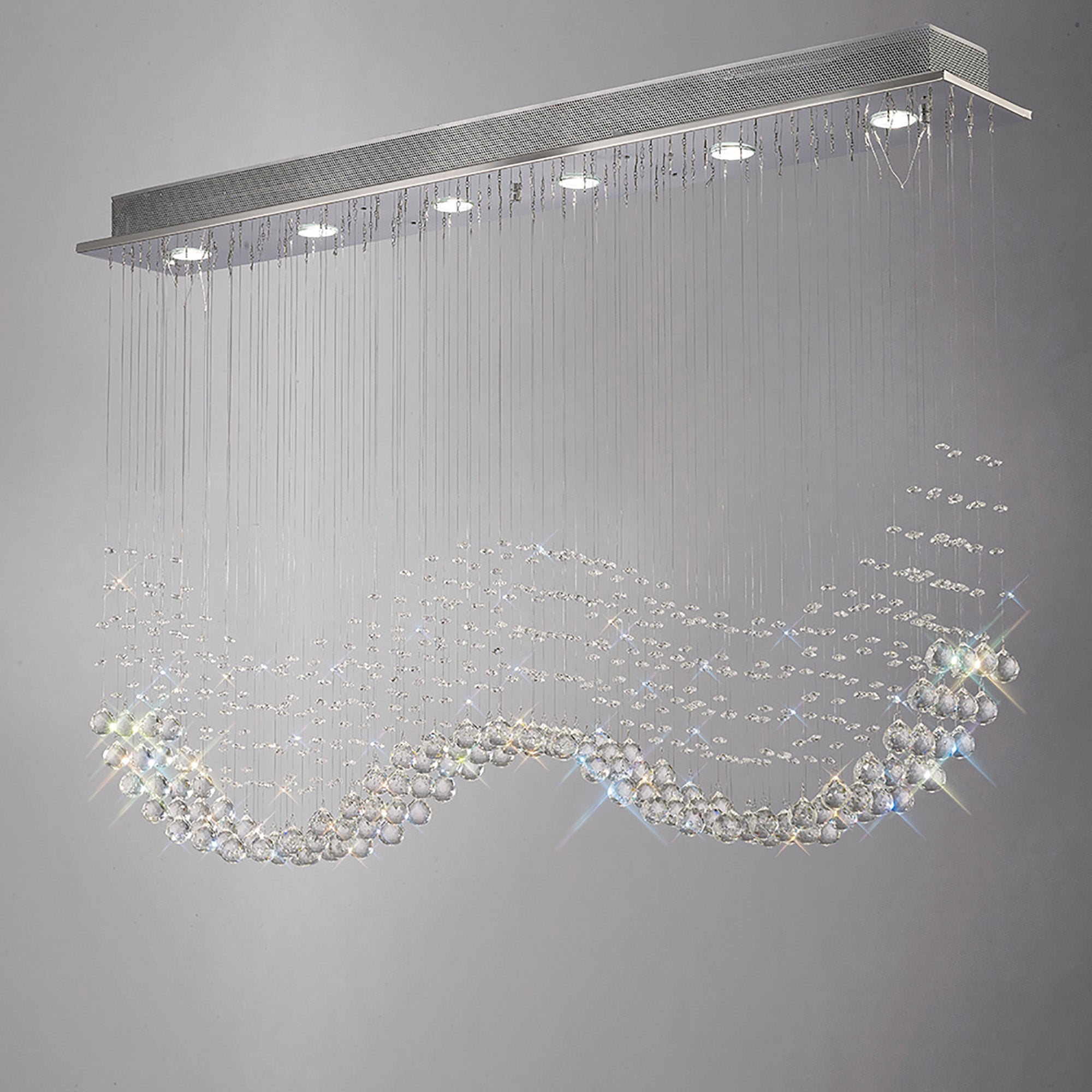 Diyas - Colorado Large Rectangular Chandelier Bar - Luminosity Designs Ltd