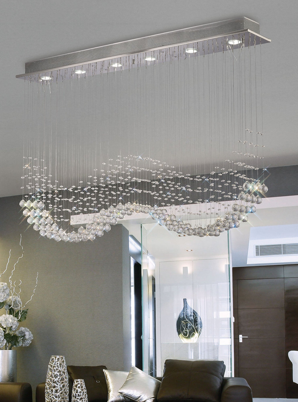 Diyas - Colorado Large Rectangular Chandelier Bar - Luminosity Designs Ltd