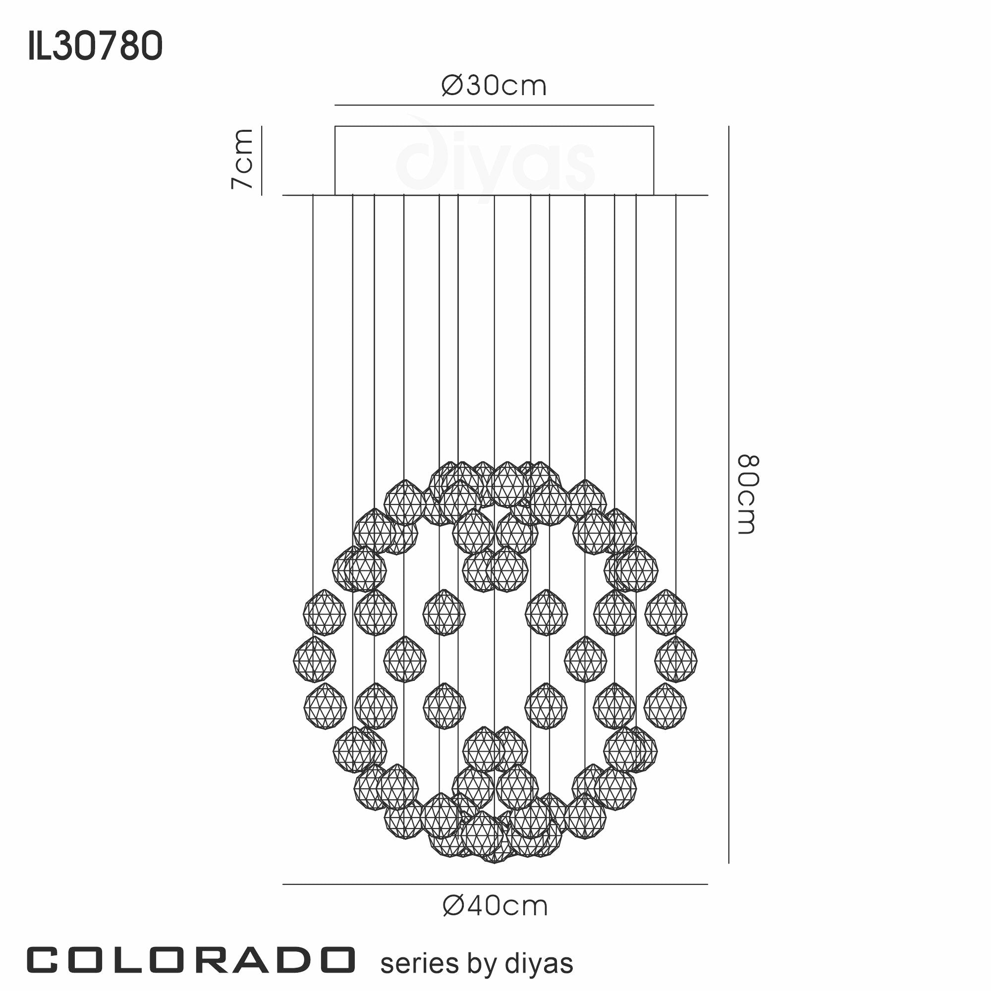 Diyas - Colorado Small Sphere Pendant - Luminosity Designs Ltd