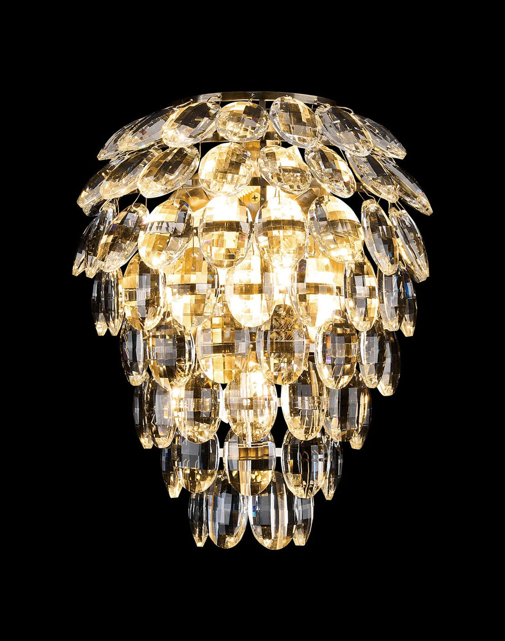 Diyas - Coniston Large Crystal IP44 Rated Bathroom Wall Light Fitting, 4 Light G9 (Diyas IL32891) - Luminosity Designs Ltd
