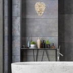 Diyas - Coniston Large Crystal IP44 Rated Bathroom Wall Light Fitting, 4 Light G9 (Diyas IL32891) - Luminosity Designs Ltd