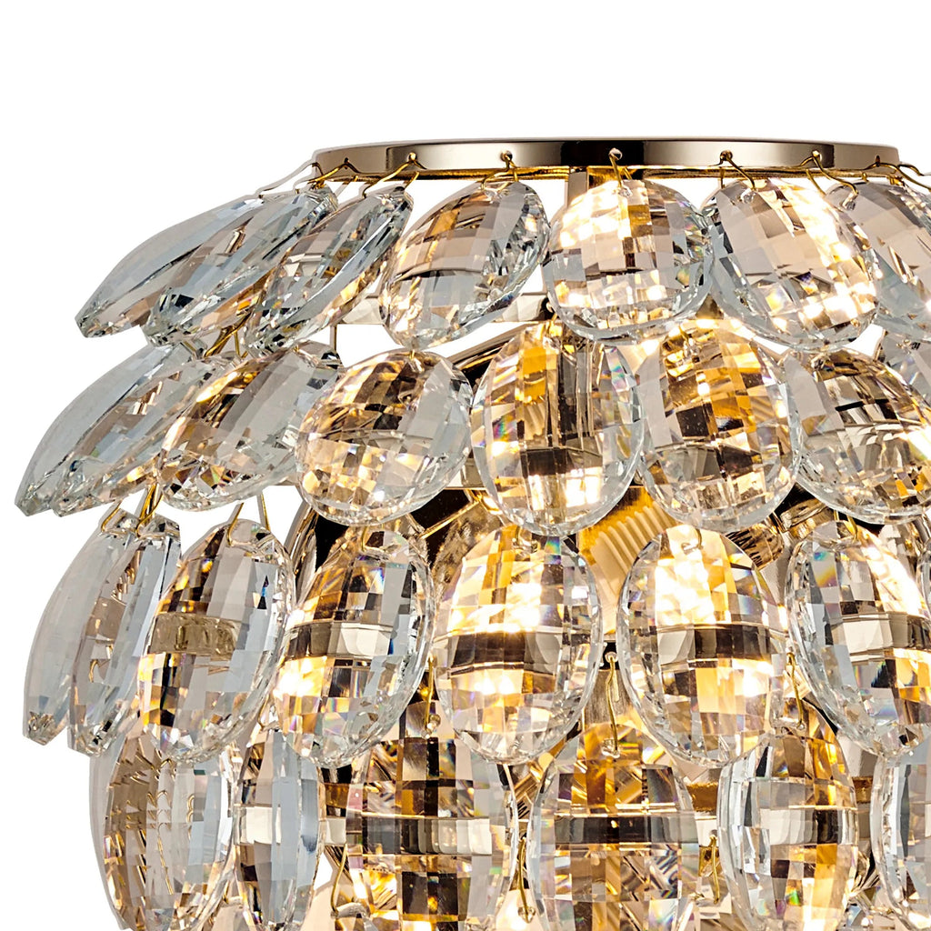 Diyas - Coniston Large Crystal IP44 Rated Bathroom Wall Light Fitting, 4 Light G9 (Diyas IL32891) - Luminosity Designs Ltd