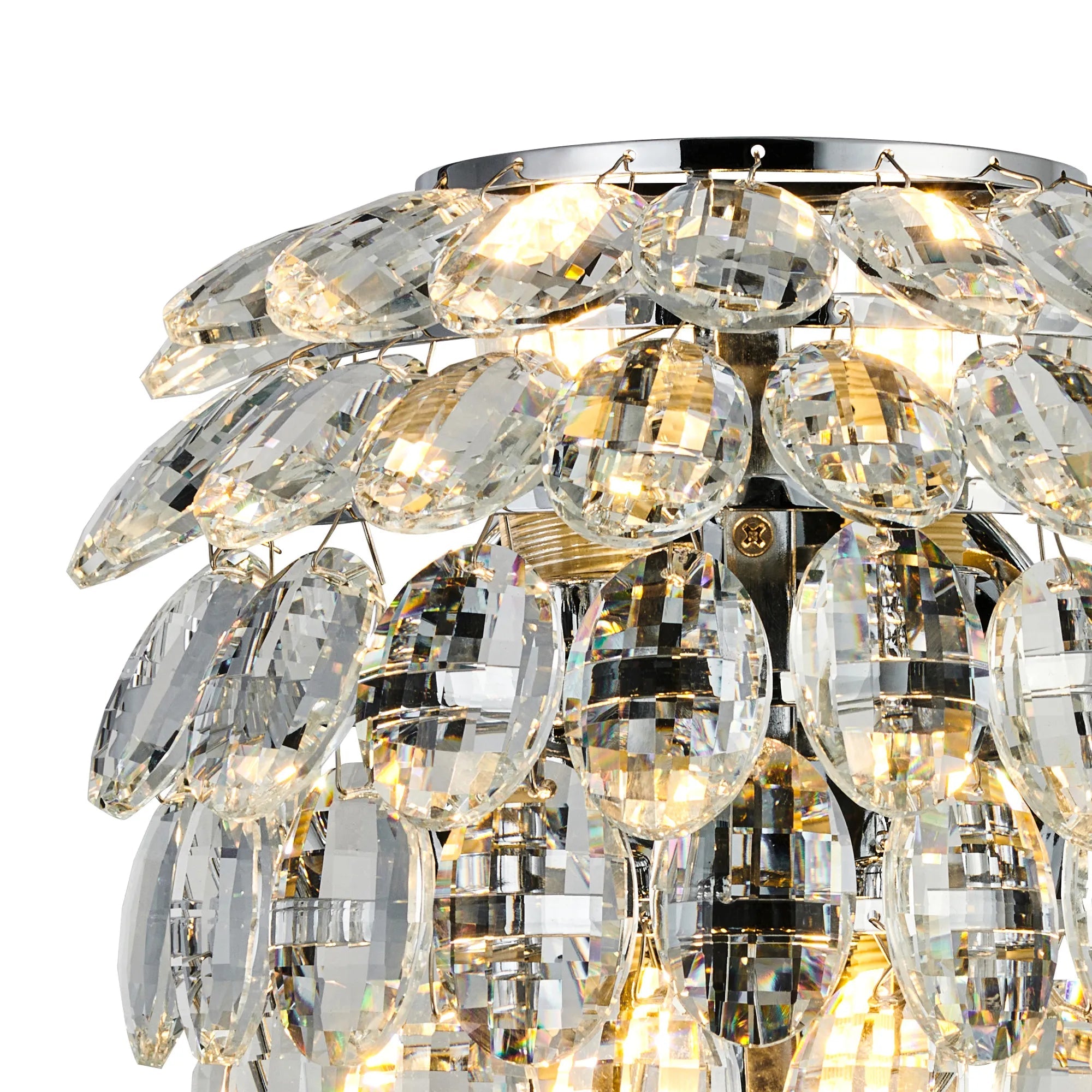 Diyas - Coniston Large Crystal IP44 Rated Bathroom Wall Light Fitting, 4 Light G9 (Diyas IL32891) - Luminosity Designs Ltd