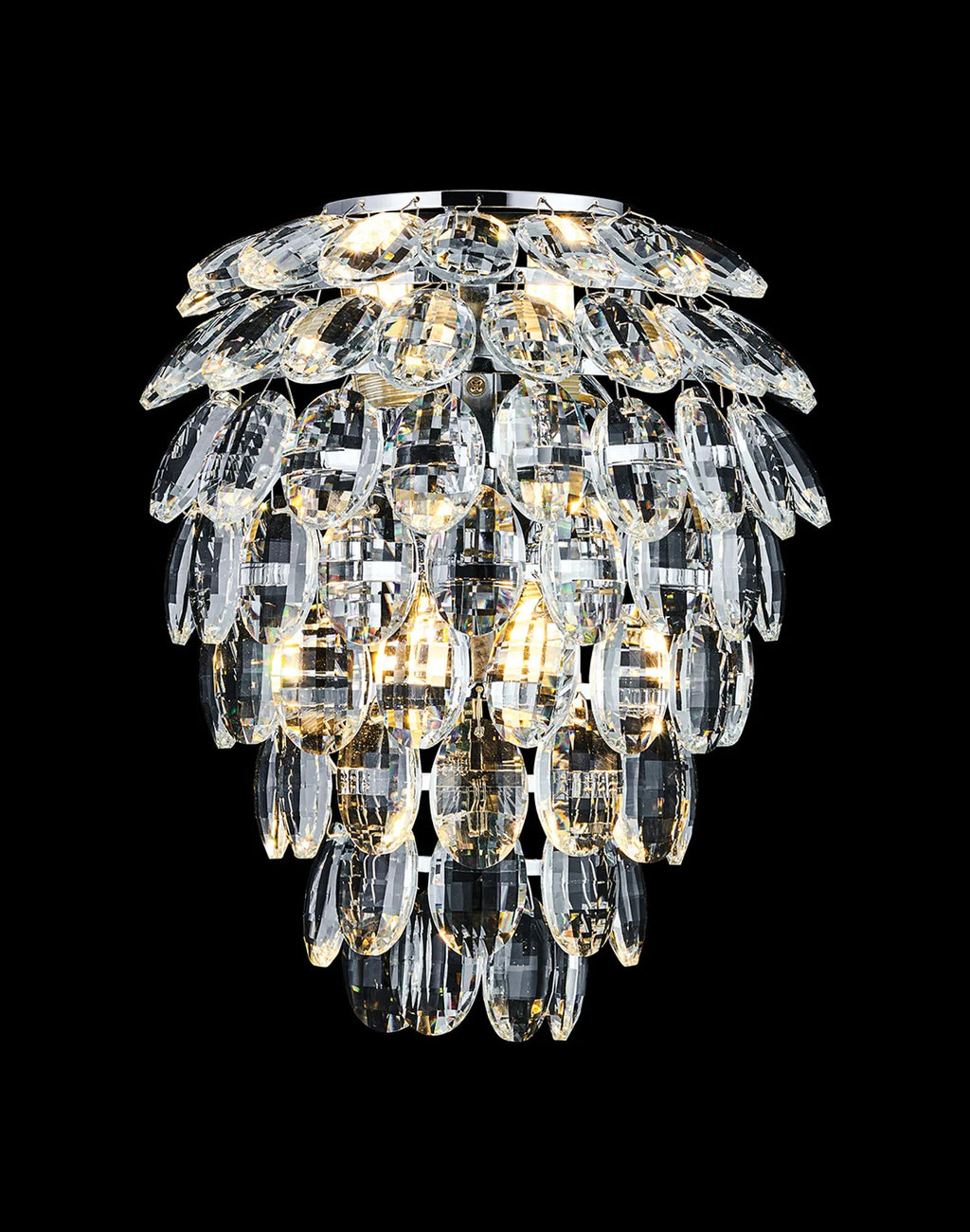 Diyas - Coniston Large Crystal IP44 Rated Bathroom Wall Light Fitting, 4 Light G9 (Diyas IL32891) - Luminosity Designs Ltd