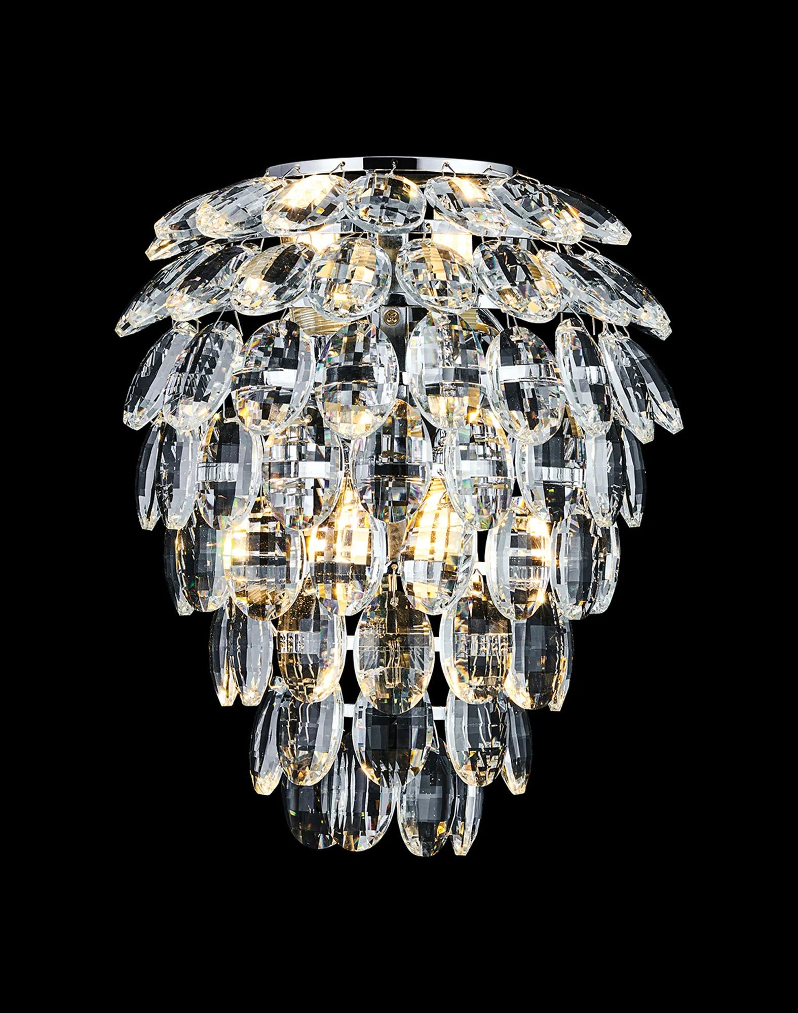 Diyas - Coniston Large Crystal IP44 Rated Bathroom Wall Light Fitting, 4 Light G9 (Diyas IL32891) - Luminosity Designs Ltd
