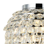 Diyas - Coniston Large Crystal IP44 Rated Flush Bathroom Light Fitting, 8 Light G9 (Diyas IL32894) - Luminosity Designs Ltd